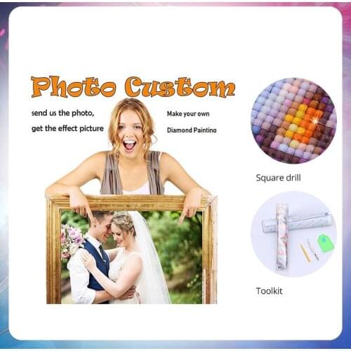 Photo Custom 5D Diamond Painting Full Square Diamond Embroidery Pictures Of Rhinestones Cross Stitch Art Mosaic Decor