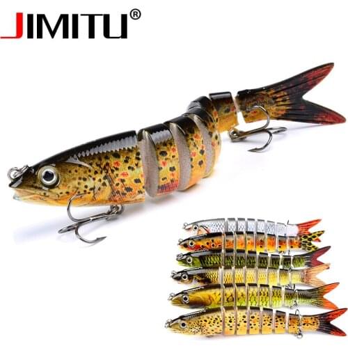 JIMITU Wobbler swimbait fishing lure 8 segments isca artificial 133mm 19g Multi Jointed hard bait swim lures pike pesca Tackle