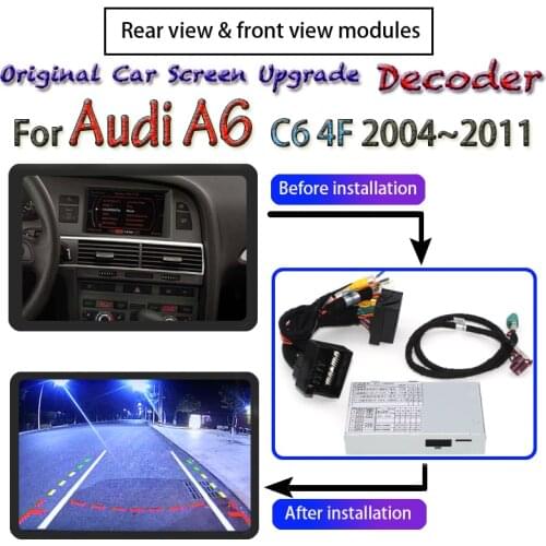Rearing Backup Camera For Audi A6 C6 S6 2004~2011 MMI Interface Original Car Screen Display Upgrade Decoder Rear Camera Adpter