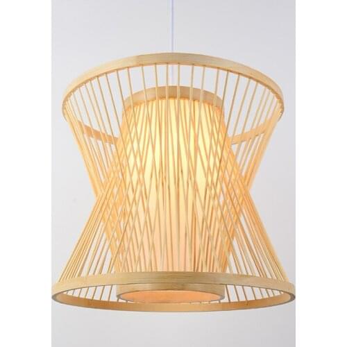Classical rustic hand knitting bamboo art Pendant Lights Modern vintage E27 LED lamp for porch&parlor&stairs&corridor LHDD044