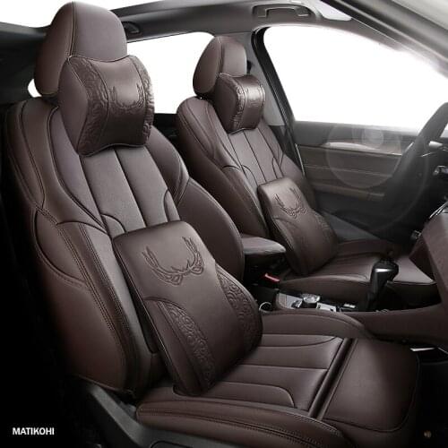 MATIKOHI Custom Leather car seat cover For BMW 1/2 Series E81 E82 E87 E88 F20 F21 F52 F40 F22 F23 F44 F45 F46 car seats