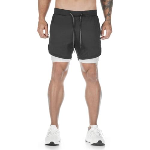 AIMPACT 2021 Summer Running Shorts Men 2 in 1 Sports Jogging Fitness Training Quick Dry Mens Gym Sport gym Short Pants AM2434