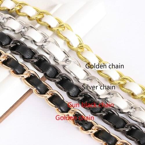 Quality Solid Diy Metal Bag Belts Bag Chain Handbag Shoulder Bags Straps Buckle Handle Black Gold Belt Accessories For Bags