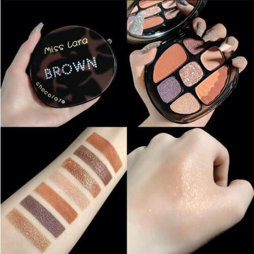 Miss lara Fashion New Arrival Charming Eyeshadow Palette 7 Color Make Up Palette Matte Shimmer Eye Shadow Beauty