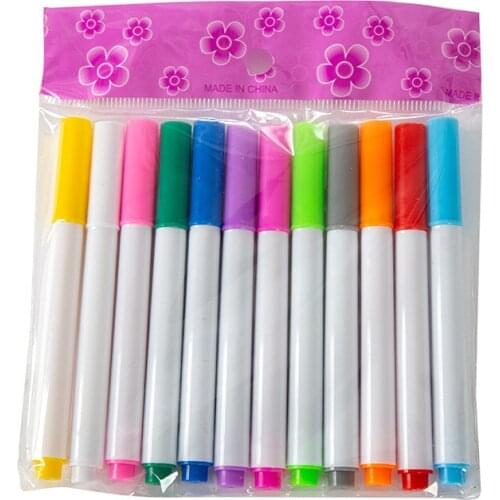 12Pc Non-dust White Liquid Chalk Pen pastels washable Water-soluble Board Chalk Marker Ink Pen for Office Teaching drawing tool