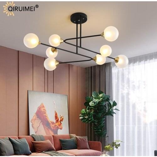 Nordic New Modern LED Chandeliers Lights Dining Living Room Bedroom Kitchen Flats Iron Aluminum Lamps Indoor Lighting With Bulbs