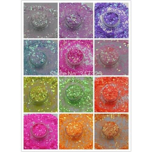TCT-098 2MM Size Iridescent Pearlescent colors Glitter bright decoration for Nail design nail art and DIY