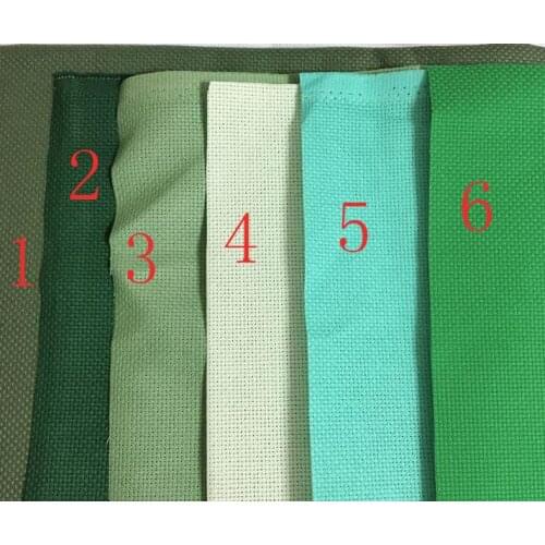 Aida 14ct cloth Green blue cross stitch fabric canvas DIY handmade needlework embroidery craft hand sewing craft