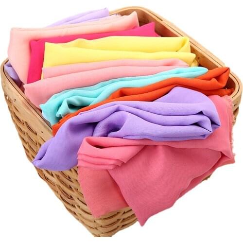 Width 59inch Georgette Chiffon Fabrics For interlining pure color interiors vintage Chinese dress interlining summer