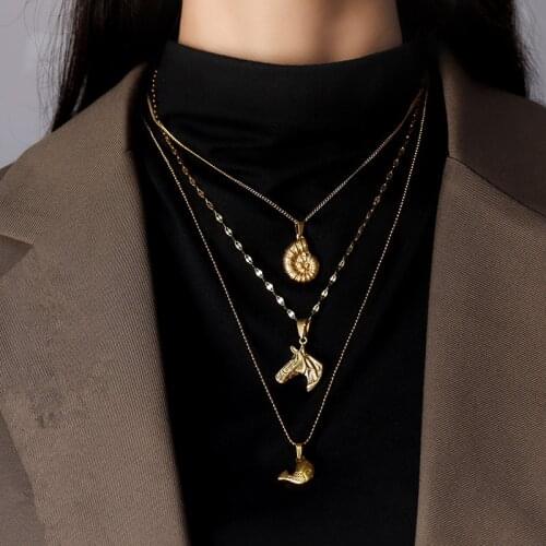 TOSOKO Stainless Steel Jewelry Exquisite Retro Pendant Accessories Versatile Animal Collection Pendant BSD01