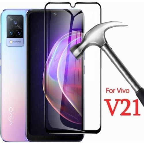 Tempered Glass For Vivo V21 Full Cover Screen Protector 9H Lens Film For Vivo V21 V 21 Protective Glass
