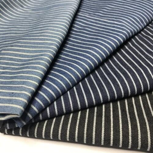 Pinstripe Jacquard Denim Clothing Fabric Diy Shoes Handmade Clothing Sofa Set Clothes Skirt Pants Fabric High Quality