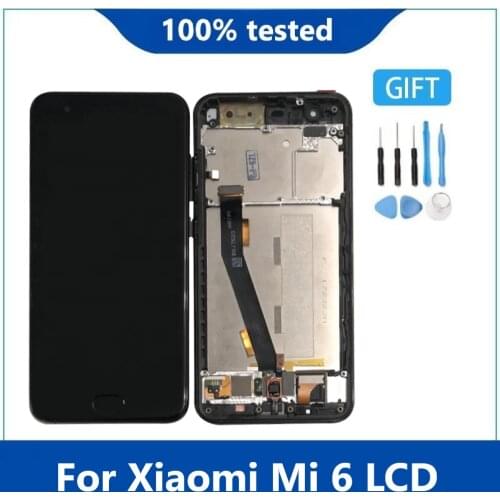 Original For Xiaomi Mi 6 LCD Display Touch Screen Digitizer Assembly Replacement Parts For 5.15" Xiaomi Mi6 LCD With Frame