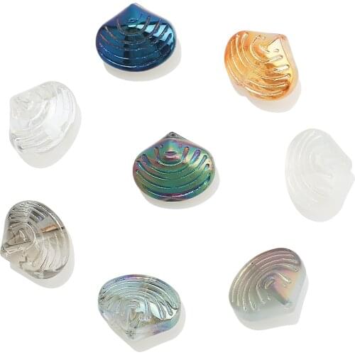 12X14MM Shell Shape Crystal Beads 20PCS New Arrival Scallop Glass Beads For DIY Making Handmade Charm Bracelet Jewelry Supplies