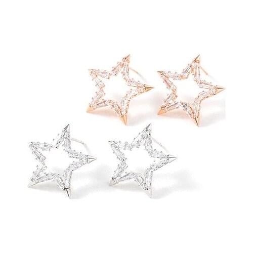 2021 New Arrival Trendy Earrings Design Hollow Five-Pointed Star Beautiful High Quality Earrings For Women Fashion Jewelry