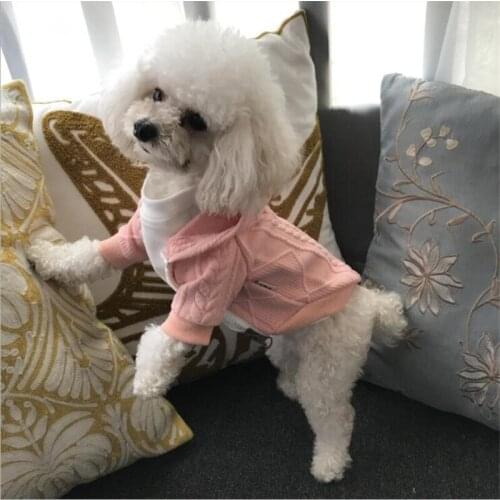 3 Color Pet Cute Casual Coat Dog Clothes Puppy Classic Sweater Soft Fleece Sweater Clothes Autumn and Winter Warm Sweater