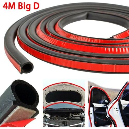 4 Meters D Shape 12*14mm Seal Car Door Edge Guard Molding Trim Protectors Strip