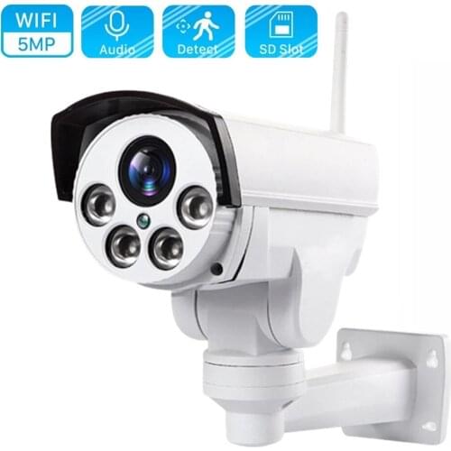 OwlCat SONY HD 5MP WiFi IP Camera PTZ 5X Optical Zoom IR Outdoor/Waterproof Pan Tilt Zoom Audio MIC SD Slot CamHi Phone View