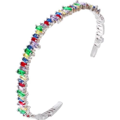 Bettyue Delicate Multicolors Zirconia Irregular Distribution Adjustable Bracelet For Women Modern Fashion Dress Up In Banquet