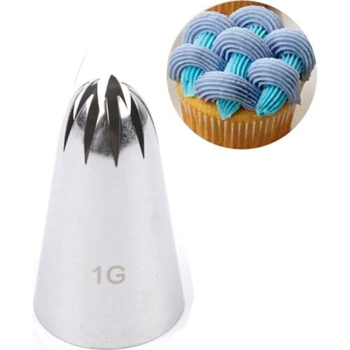 #1G Large Icing Piping Nozzles For Decorating Cake Baking Cookie Cupcake Piping Nozzle Stainless Steel Pastry Tips