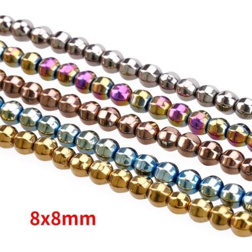 Natural Hematite pumpkin Loose Seed Beads 8x8mm Luck Blessing Change Destiny for Jewelry Making DIY Bracelet Necklace Earring