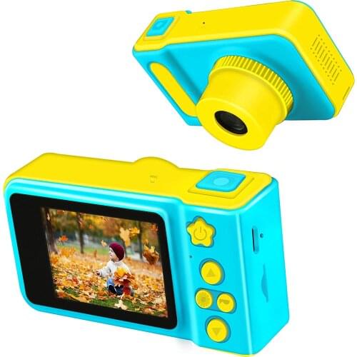Kids Camera Kids Digital Video Camera 1080P FHD Kids Shockproof Video Camcorder with 2 Inch IPS Screen Kids Digital Camera blue