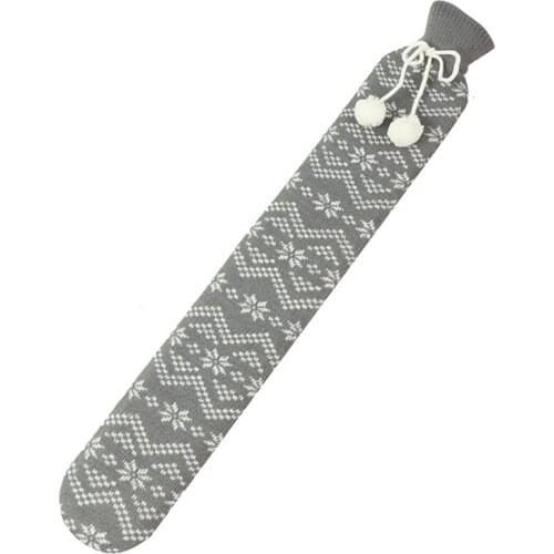 Hot Sale 2L Hot Water Bottle Rubber Hand Warmer Neck Foot Waist Warm Supplies Knitted Plush Cover Christmas Gifts Hot Water Bags