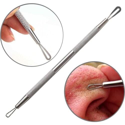 Blackhead Remover Cleaner Tool Non Slip Double Head Blackhead Blemish Needle Pimple Stainless Steel Conmetics Tool Hot Sale