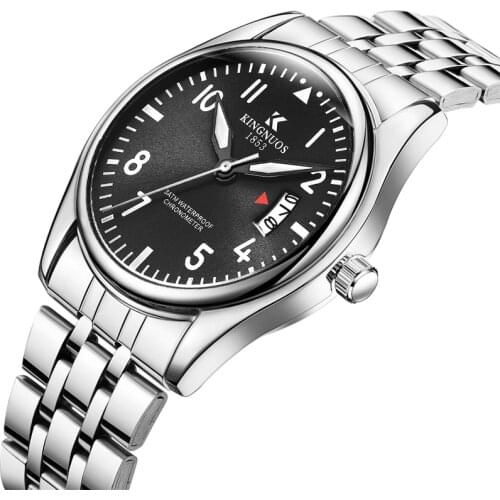 Classic Fashion Mens Steel Band Calendar Male Watch Luminous Waterproof Watch Student Mens Sports Watch Free Shipping 2020