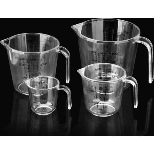 Kitchen Gadgets Practical Transparent Plastic Measuring Cup Beaker With Calibrated Tools