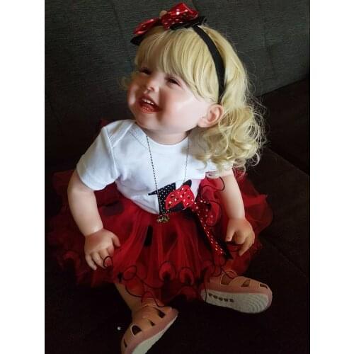 NPK 68CM Reborn Toddler Girl Big Baby Doll Handemade Popular Our Happy Baby Doll High Quality Gift