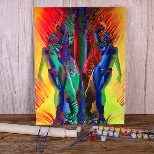 Landscape Spring. Association DIY Painting By Numbers Kit Acrylic Paints 50*70 Paiting By Numbers Decoration For Children Art