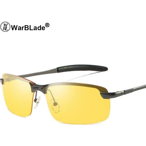WarBLade Hot Mens Aluminum-Magnesium Car Drivers Night Vision Goggles Anti-Glare Polarizer Sunglasses Polarized Driving Glasses