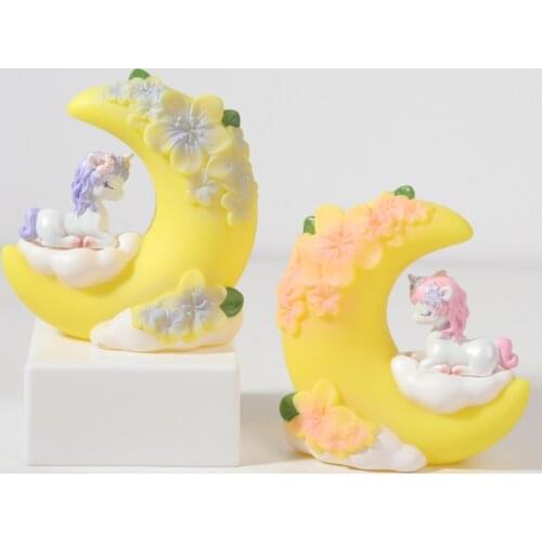 Unicorn Desktop Decoration Ornaments Home Accessories Room Bedroom Creative Cute Gifts With Lighting Effects