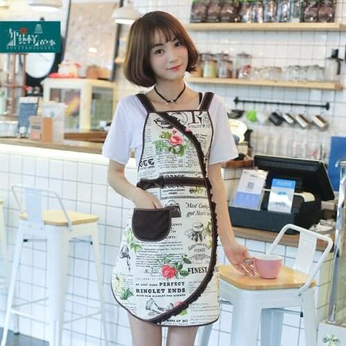 Original Korean version of the apron cute princess apron kitchen work clothes oil-proof coffee shop apron cover