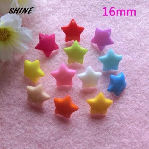 SHINE 50PCs Plastic Sewing Buttons Scrapbooking Star Mixed Single Hole Cartoon 16mm Costura Botones Decorate bottoni botoes