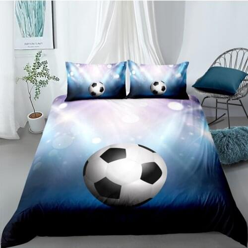 3D Duvet Cover Set Bedding Sets Quilt Covers and Pillow Cases Full Twin Double Single Size Football Custom Design Bedclothes