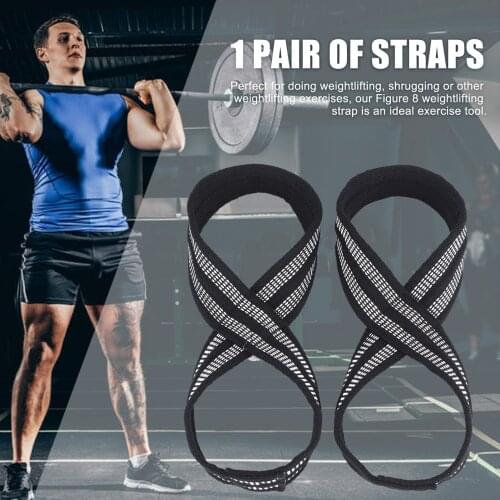 Deadlift Straps 8 Figure Lifting Straps For Weightlifters Gym Gym Equipment Pull Up Bar Gimnasio Fitness Gloves Guantes Gym