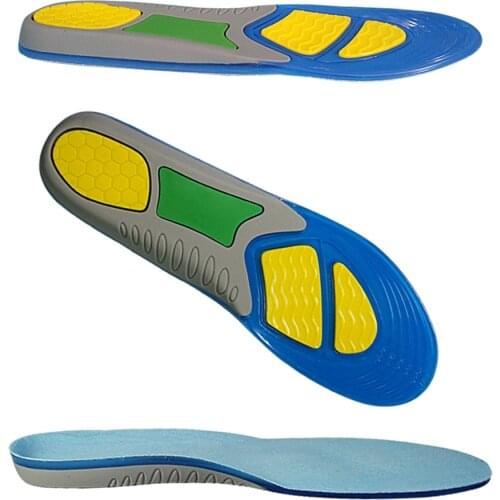 Sports Shoes Insoles Pad Men Women Sweat-absorbent Deodorant Shock-absorbing Air Cushion Breathable Basketball Silicone Insole