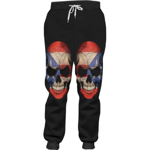 UJWI Autumn New Joggers Pants 3d Graphic Color Horror skull Fitness Sweatpants Men/women Hip Hop Trousers dropship Wholesale