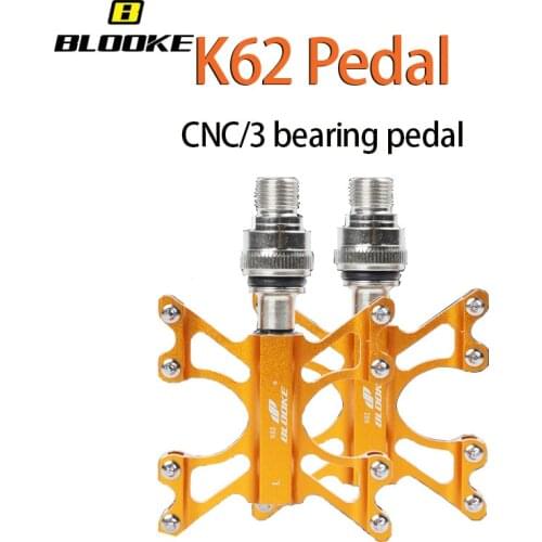 BLOOKE Ultralight MTB Bicycle Pedal Seal 3 Bearings Aluminium Alloy Quick Release Pedals Flat Bike Parts Accessories