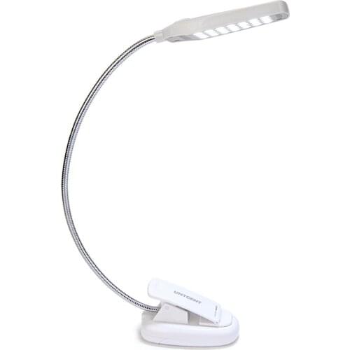 UNTCENT LED Reading Lamp Light with 28 Bright LED Bulbs, Flexible Gooseneck Single Arms and Clamp
