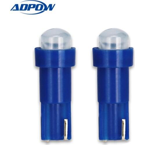 T5 1 LED SMD Ceramic Dashboard Gauge Instrument Ceramic Car Auto Side Wedge Light Lamp 73 74 79 85 86 COB LED Bulb DC12V