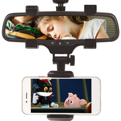 Universal Car Phone Holder 360 Degrees For Apple iPhone Samsung GPS Smartphone Stand Car Rearview Mirror Mount Phone Holder