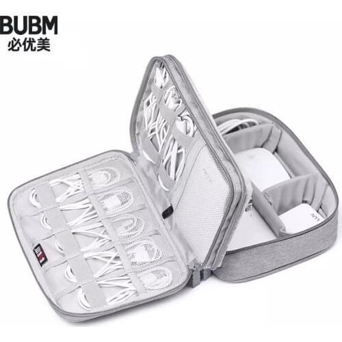 BUBM Universal External Hard Drive Case Cable Organizer Cases Electronics Accessories Bag for Hard Disk, USB Flash Drive