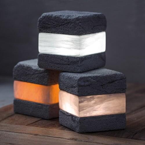 USB Charge LED Sense Night Light Sandwich Stone Decor Home Party Wedding Decoration Dream Decor