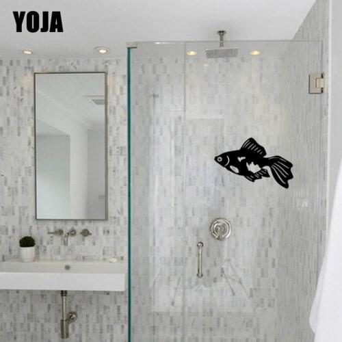 YOJA 15x27.8CM Cute Goldfish Wall Stickers Decorative Accessories Bathroom Decals G2-0194