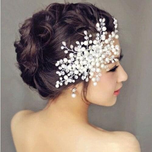 Hairpins Wedding Bridal Hair Combs for Women Imitatd Pearls Bride Hair Accessories Head Jewelry Headpiece Tiara diadema mujer