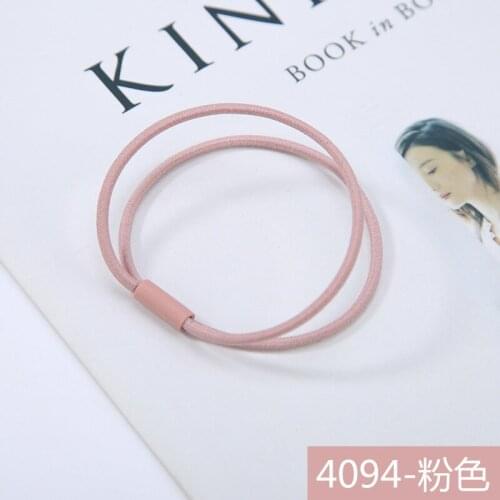 Simple Style 7 Solid Colors Double Elastic Hair Bands Hairwear Ponytail Holder for Women Hair Accessories