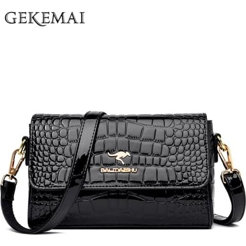 Luxury Crocodile Pattern Design Ladies Shoulder Bag High Quality Leather Fashion Letter Women Messenger Bag Multifunctional Bags